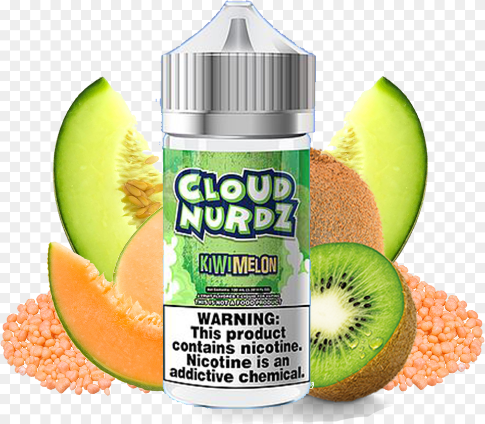 Cloud Nurdz Kiwi Melon 100ml Vape Juice Cloud Nurdz Grape Strawberry 100ml, Food, Fruit, Plant, Produce Free Png