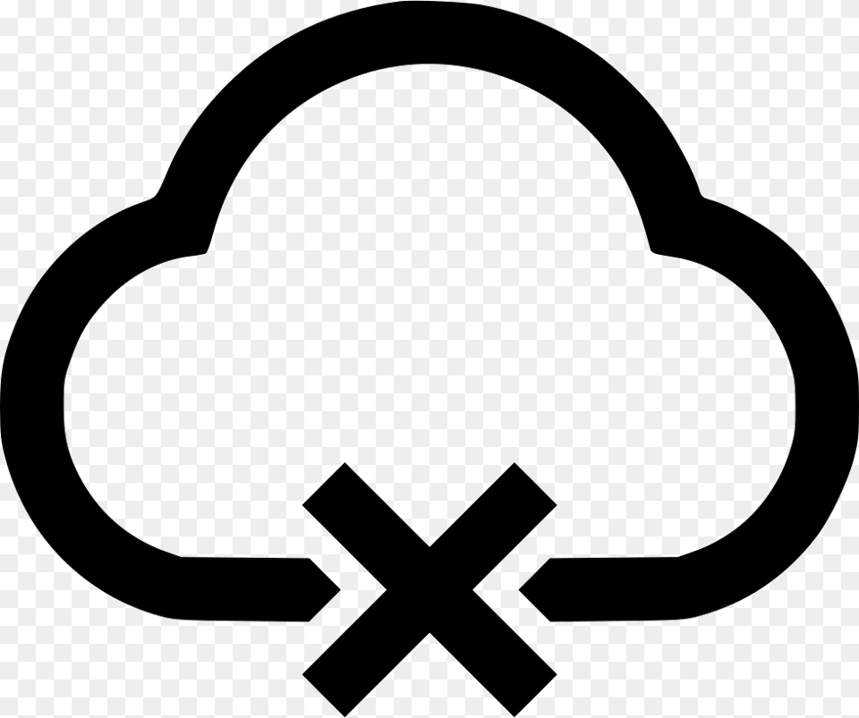 Cloud Offline Icon Free Download, Symbol, Stencil, Recycling Symbol Png