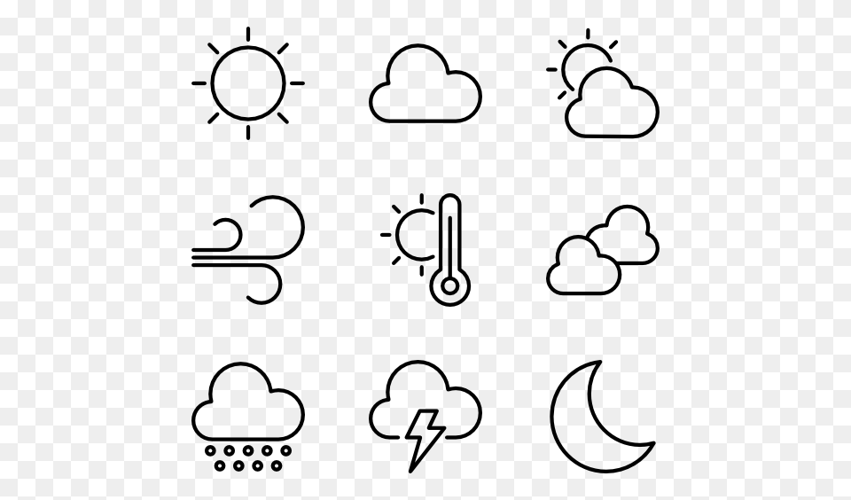 Cloud Outline Icon Packs, Gray Free Png