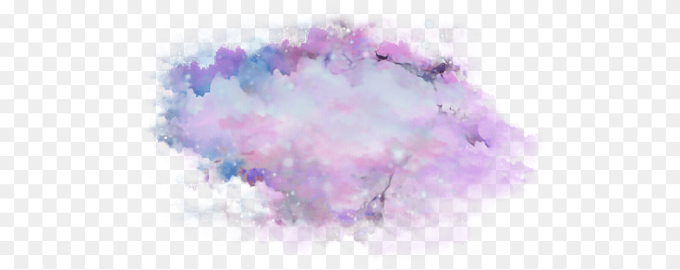 Cloud Painting Space Clouds Sky Moon Stars Dark Transparent Background Watercolor, Crystal, Mineral, Quartz, Purple Png