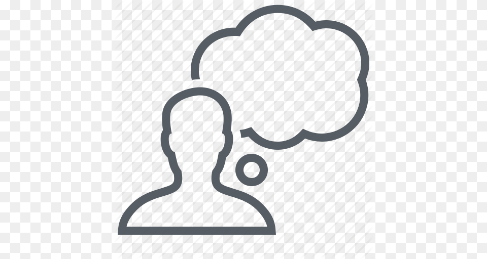 Cloud People Person Thinking Icon, Gate, Clothing, Hat, Bonnet Png Image