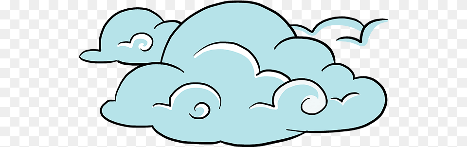 Cloud Pic Drawing Easy Drawing Of Clouds, Animal, Fish, Mammal, Nature Png Image