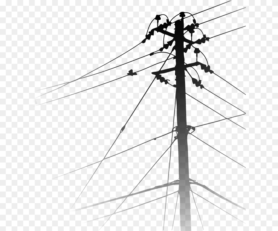 Cloud Power Lines Gray Free Transparent Png