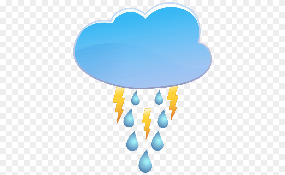 Cloud Rain And Thunder Weather Icon, Animal, Sea Life, Invertebrate, Jellyfish Free Png Download