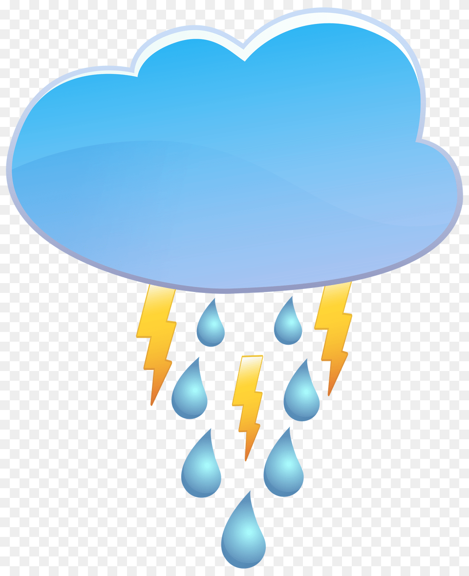 Cloud Rain And Thunder Weather Icon Clip Art, Balloon Png