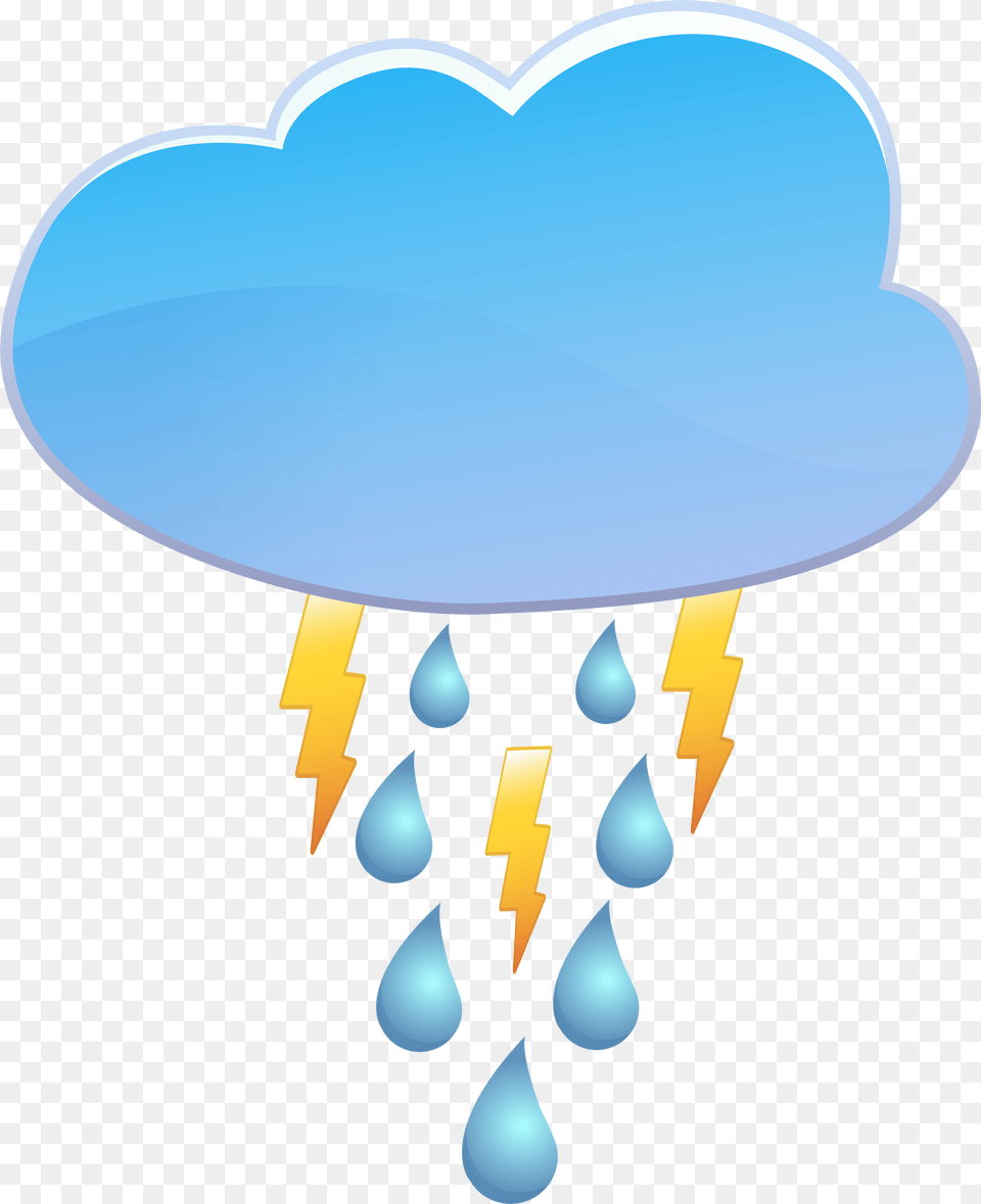 Cloud Rain And Thunder Weather Icon Clip Art Transparent, Animal, Sea Life, Balloon, Invertebrate Free Png Download