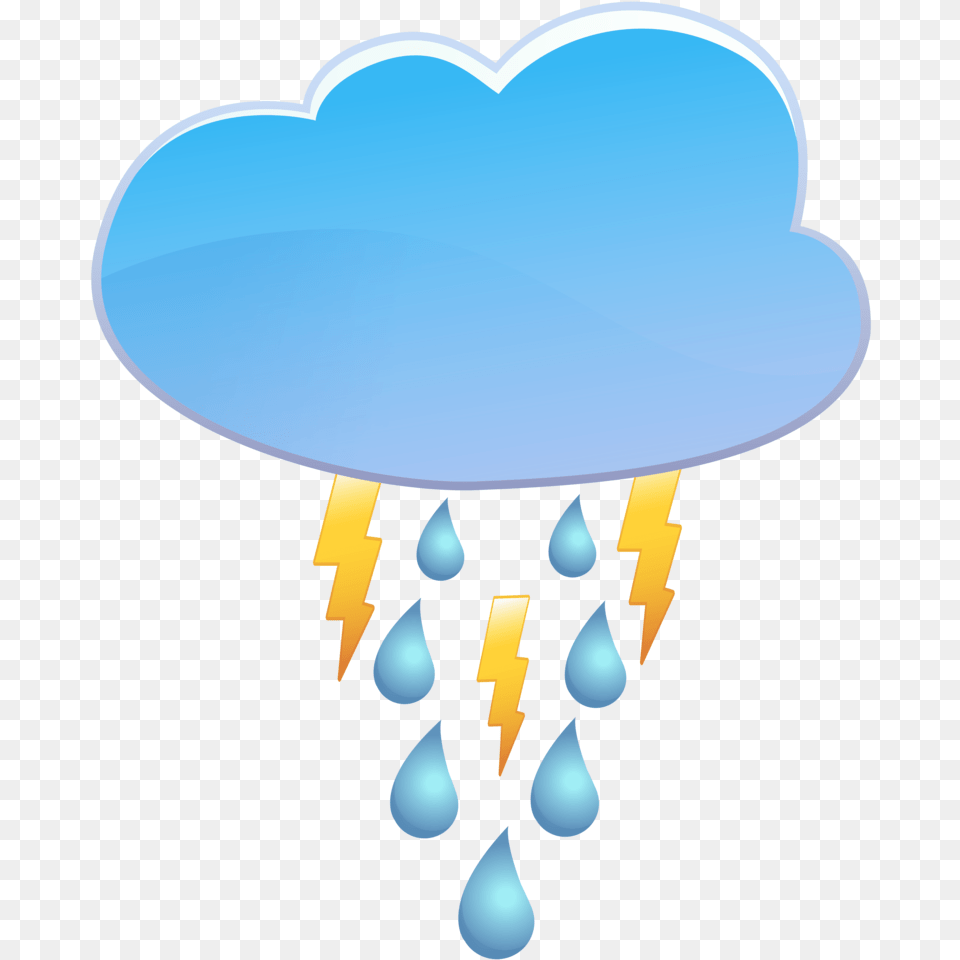 Cloud Rain And Thunder Weather Icon Thunder And Rain Clipart, Animal, Sea Life, Invertebrate, Jellyfish Free Png