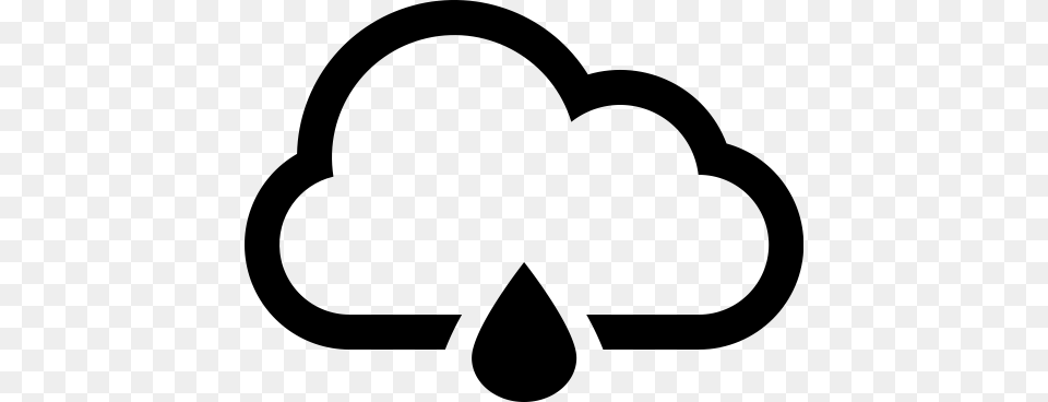 Cloud Raindrop Raindrop Water Drop Icon And Vector For, Gray Free Transparent Png