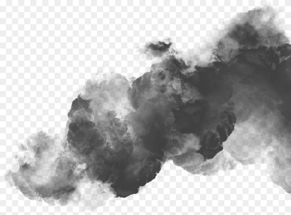 Cloud Right Black Smoke, Silhouette, Outdoors, Nature Free Png Download