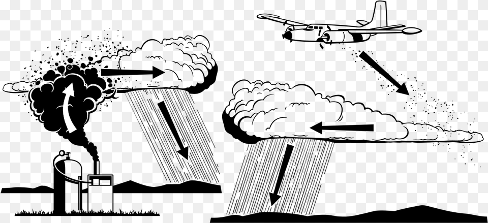 Cloud Seeding, Silhouette Free Transparent Png