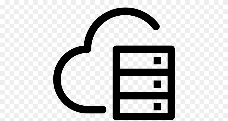 Cloud Server Cyan Download Icon With And Vector Format, Gray Free Png