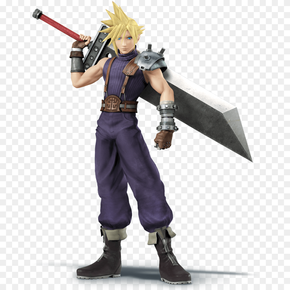 Cloud Smash Bros 4 Strife, Clothing, Costume, Person, Adult Png Image