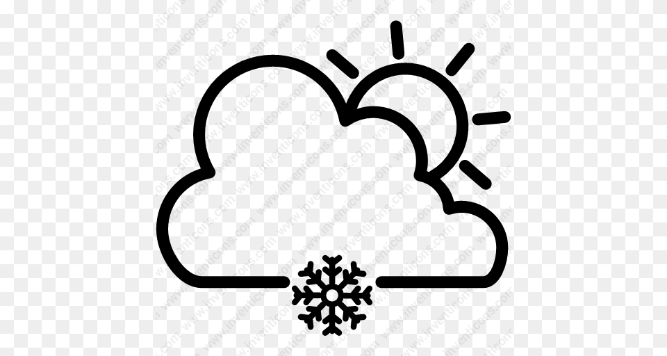 Cloud Snow Sunclouddayforecastshinesnowsnowflske, Gray Png
