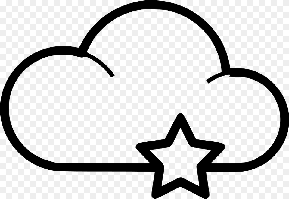Cloud Star Icon Download, Stencil, Symbol, Star Symbol Png Image