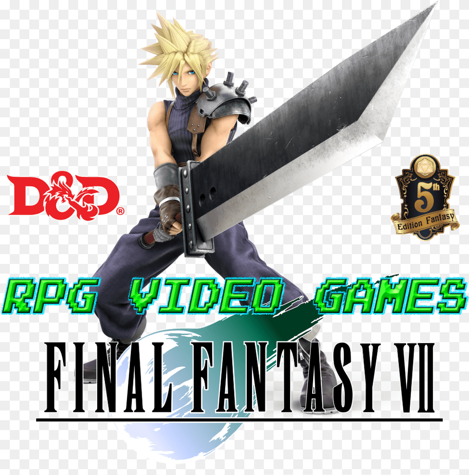 Cloud Strife 5e Final Fantasy 7, Book, Comics, Publication, Person Png