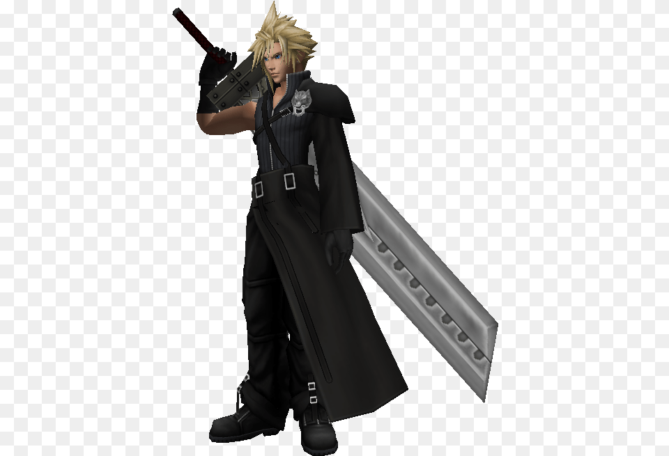 Cloud Strife Advent Outfit, Weapon, Sword, Adult, Person Free Png
