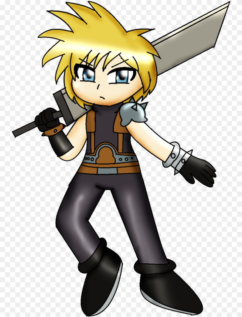 Cloud Strife By Skunk Girlkeko714 Fur Affinity Dot Net Fictional Character, Book, Comics, Publication, Adult Free Png Download