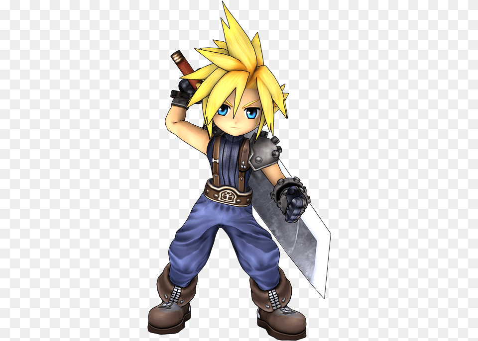 Cloud Strife Chibi 3d, Book, Comics, Publication, Baby Free Transparent Png