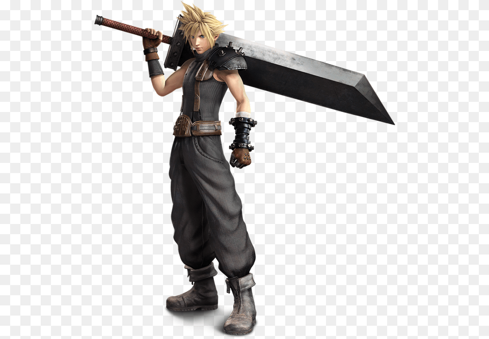 Cloud Strife Dissidia 2015 Cloud Strife, Weapon, Sword, Person, Clothing Free Png