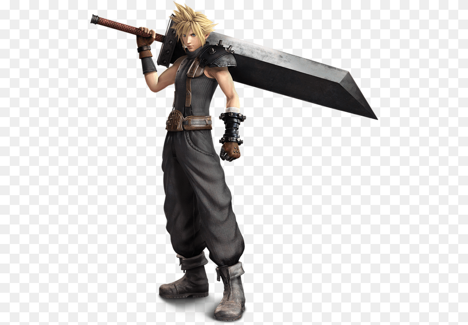 Cloud Strife Dissidia Nt, Weapon, Sword, Person, Clothing Free Transparent Png