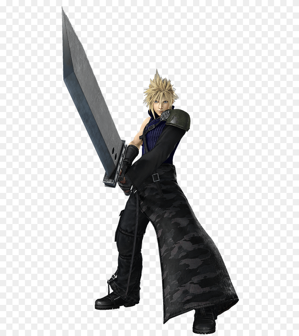 Cloud Strife Cloud Strife Cloudy Wolf, Weapon, Sword, Adult, Person Free Png Download