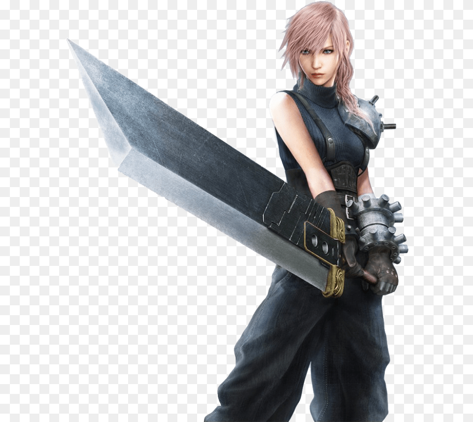 Cloud Strife Free Pic Lightning Cloud Final Fantasy, Weapon, Clothing, Costume, Sword Png Image