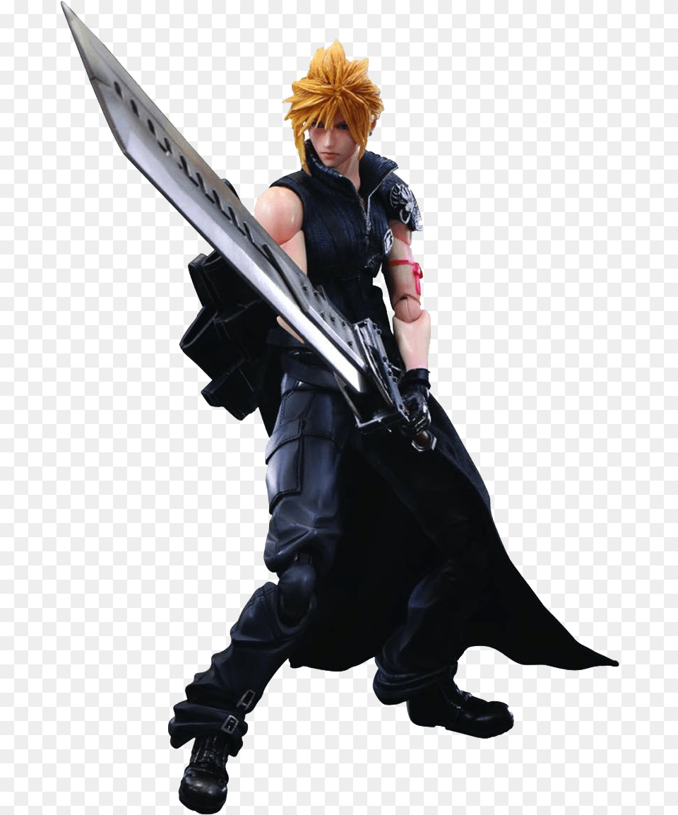 Cloud Strife Photo Background Final Fantasy 7 Cloud Action Figure, Person, Face, Head, Clothing Png Image