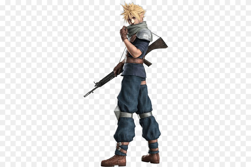 Cloud Strife Picture Ff7 Crisis Core Cloud, Clothing, Costume, Person, Book Png