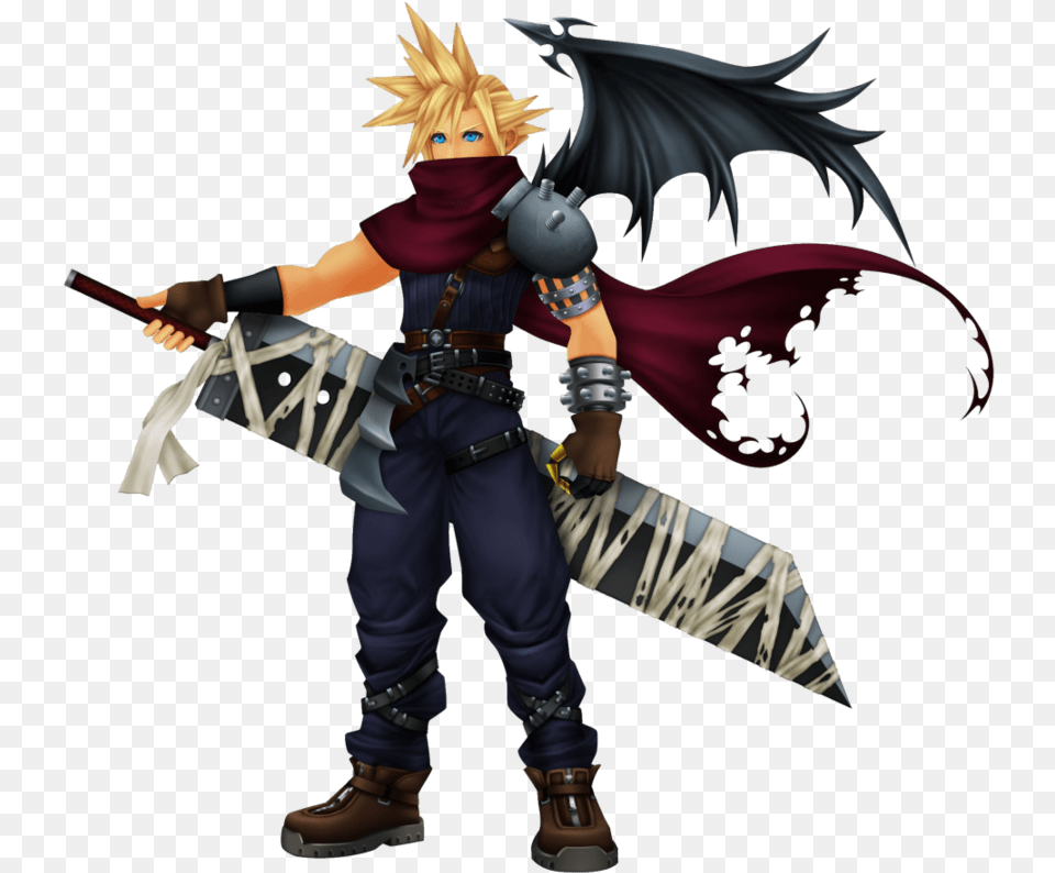 Cloud Strife Render By Faisk4 D4mm1no Final Fantasy Cloud Kingdom Hearts, Baby, Person, Baton, Stick Free Transparent Png