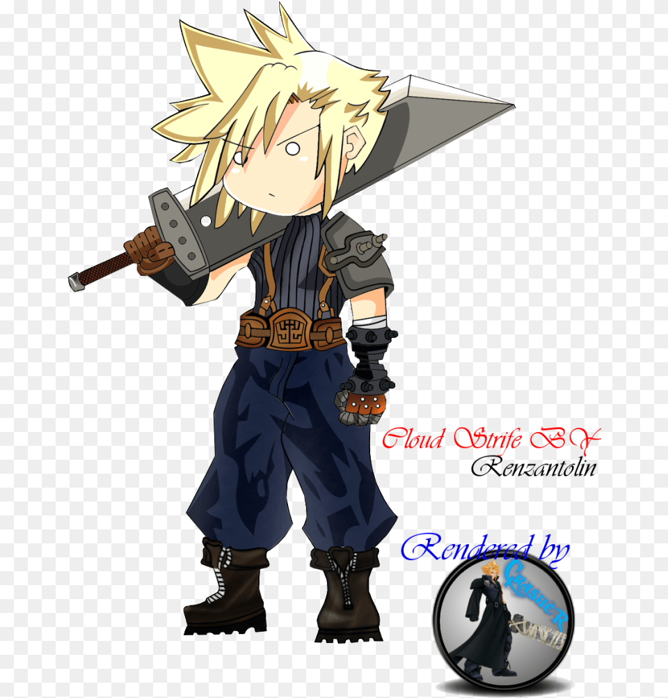 Cloud Strife Render Photo Super Saiyan, Book, Publication, Comics, Adult Free Png