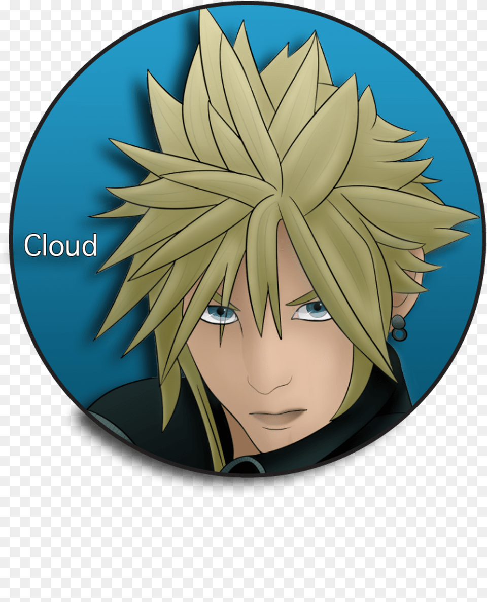 Cloud Strife Studying Drawing Cloud Cartoon Fictional Character, Book, Comics, Publication, Manga Free Png Download