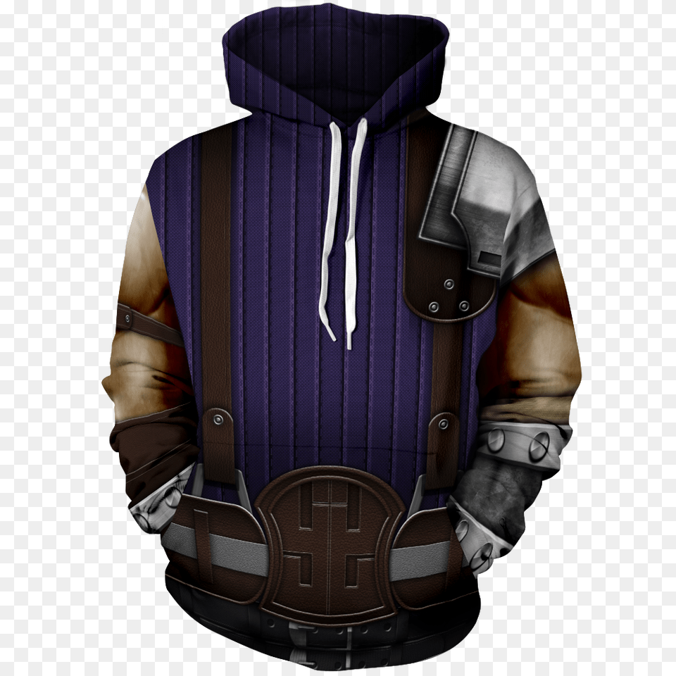 Cloud Strife Unisex Hoodie Onlinefandomerch, Clothing, Sweatshirt, Sweater, Lifejacket Png Image