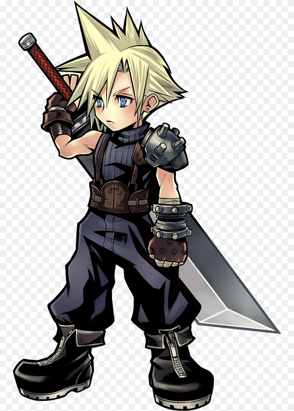 Cloud Strife Vector Clipart Dissidia Final Fantasy Keychain, Book, Comics, Publication, Person Free Png Download
