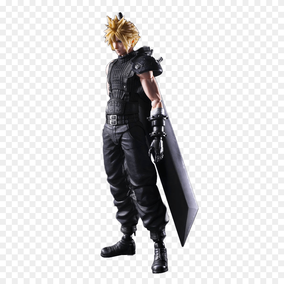 Cloud Strife Version 2 Action Figure By Square Enix Final Fantasy Cloud Strife, Clothing, Costume, Person, Adult Free Png Download