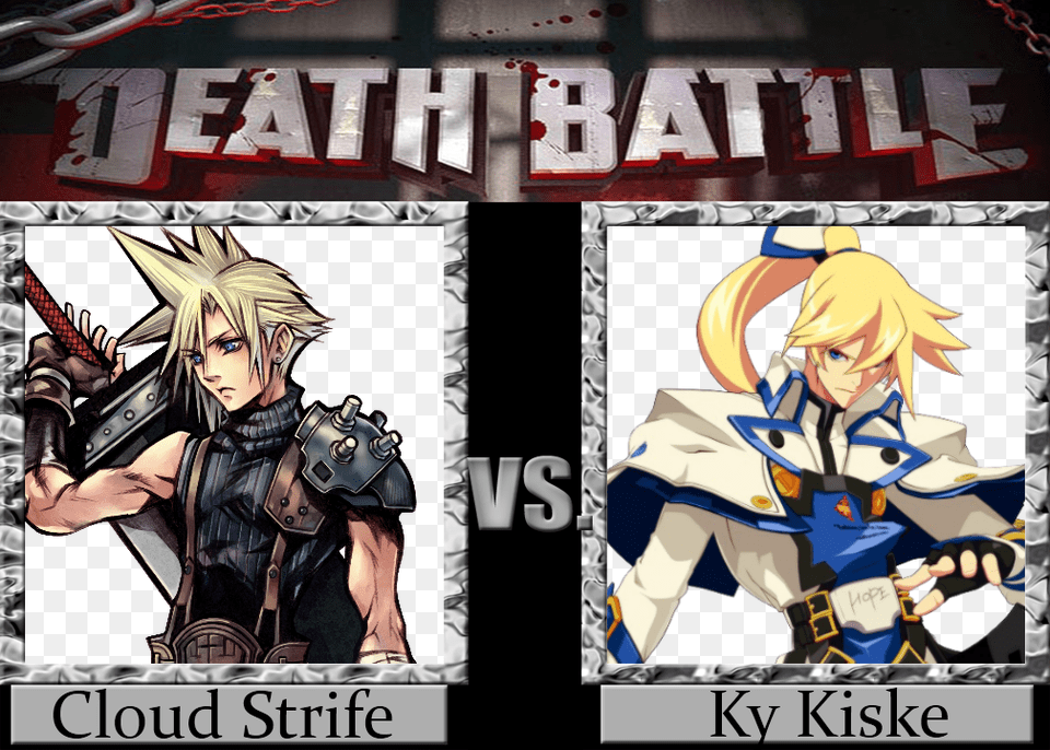 Cloud Strife Vs Ky Kiske By Nissangtrfan D7rqex4 Death Battle Leon S Kennedy, Book, Comics, Publication, Adult Free Png Download