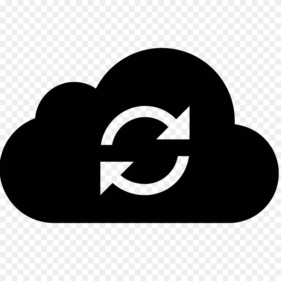 Cloud Sync Icon, Gray Free Png