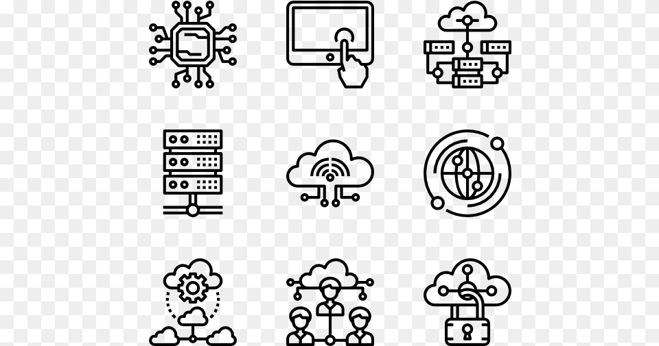 Cloud Technology Hobbies Icon, Gray Free Png Download
