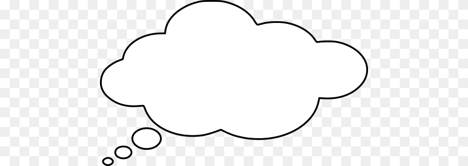 Cloud Thinking Thought Bubble Think Daydre Thought Bubble With Black Background, Outdoors, Nature, Astronomy, Moon Free Png