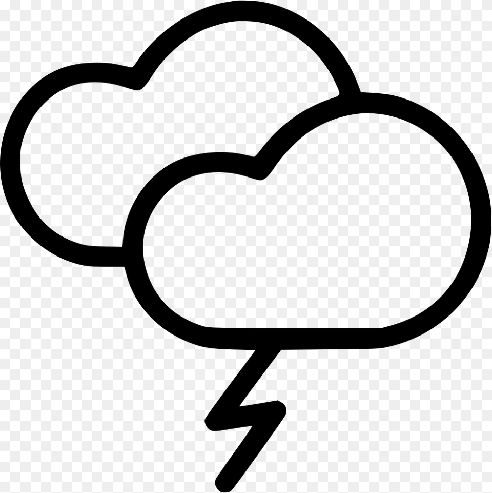 Cloud Thunder Lightning Weather Comments Rain Fall Clipart, Stencil, Smoke Pipe, Heart Free Transparent Png