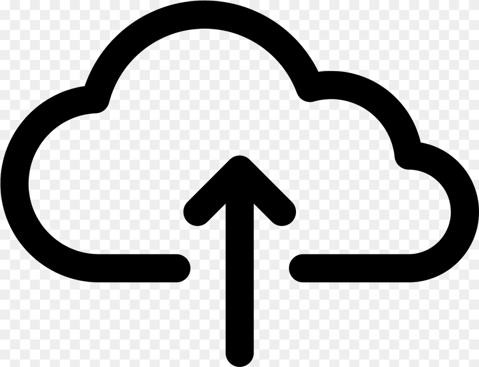 Cloud With Arrow, Gray Png