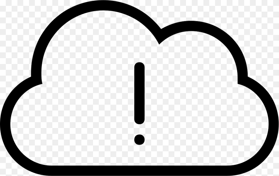 Cloud With Exclamation Sign Inside Stroke Weather Warning Wind Symbol, Stencil, Clothing, Hardhat, Helmet Free Png