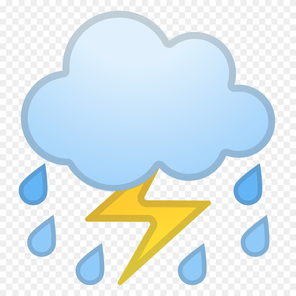Cloud With Lightning And Rain Emoji Clipart, Sky, Outdoors, Nature, Weather Free Transparent Png