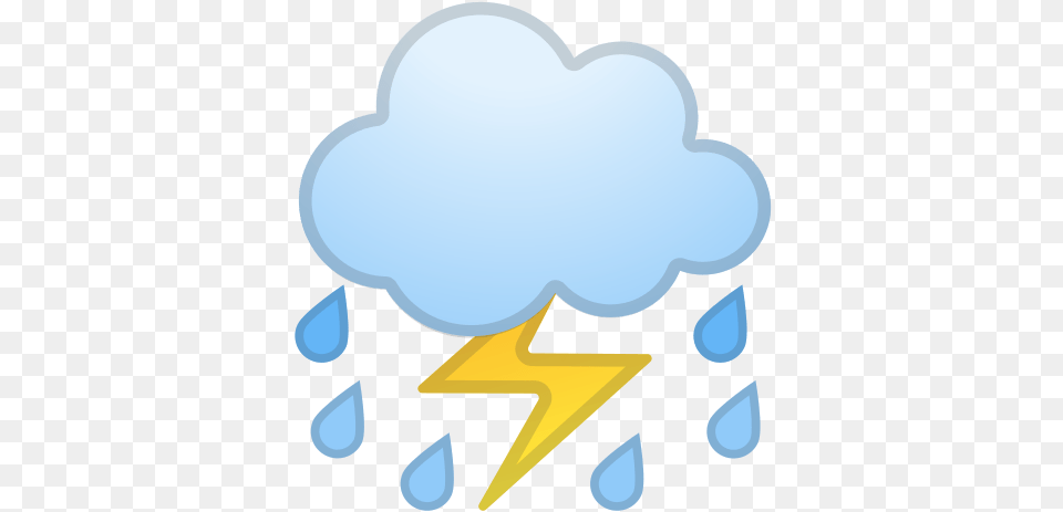 Cloud With Lightning And Rain Emoji Meaning Pictures Lightning, Nature, Outdoors, Sky, Logo Free Png Download