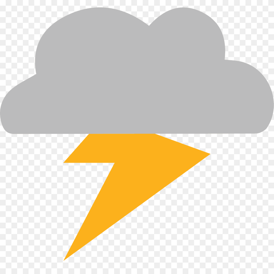 Cloud With Lightning Emoji Clipart, Nature, Outdoors, Sky, Logo Png Image
