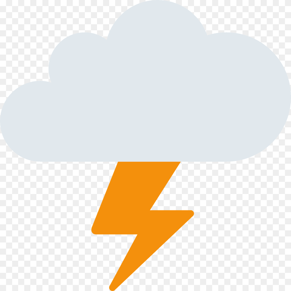 Cloud With Lightning Emoji Clipart, Logo, Nature, Outdoors, Sky Png Image