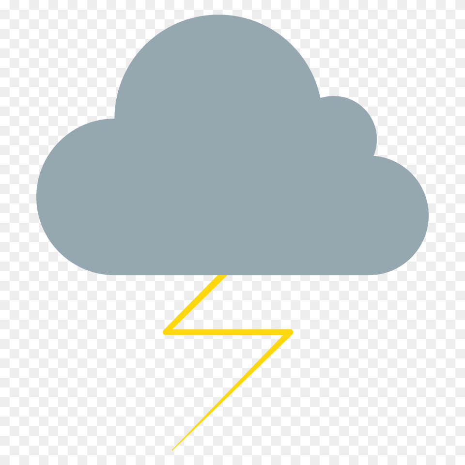 Cloud With Lightning Emoji Clipart, Nature, Outdoors, Sky, Weather Png