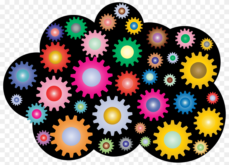 Cloud With Prismatic Gears, Machine, Gear, Car, Transportation Free Png Download