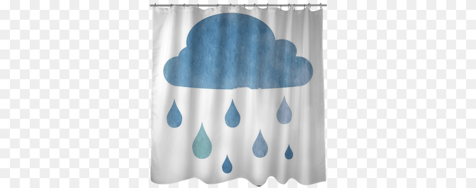 Cloud With Rain Drops Curtain Full Size Patchwork, Shower Curtain Free Transparent Png