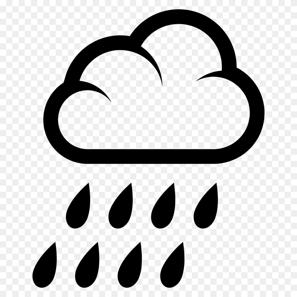 Cloud With Rain Emoji Clipart, Electronics, Hardware, Cutlery, Body Part Free Png