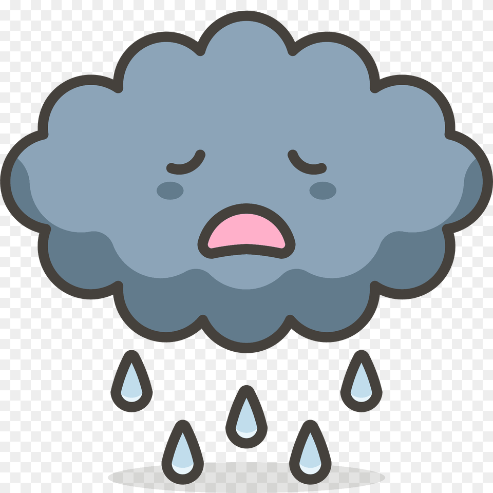 Cloud With Rain Emoji Clipart, Leisure Activities, Person, Sport, Swimming Png Image